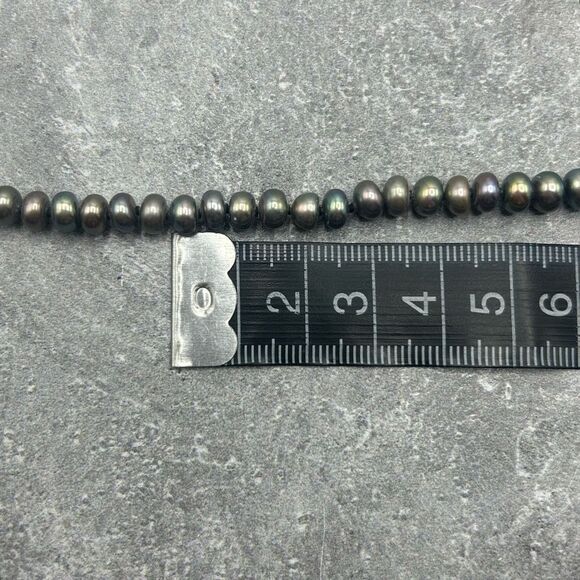 NWOT Natural Pearl Chromatic Blue Purple 18 inches Pearl Necklace Women’s Jewelr - Picture 9 of 9